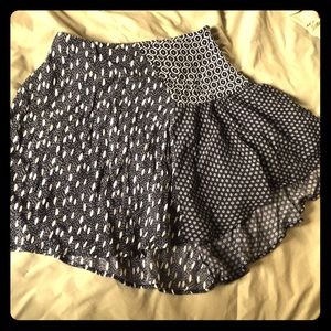 Boho Asymmetrical Mini Skirt